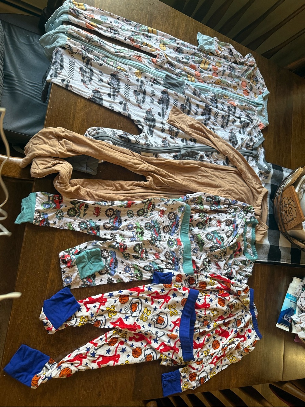 Kids Multi-Pattern Bamboo Pajama Set of 5